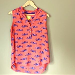 Coral Octopus Anthropologie Top